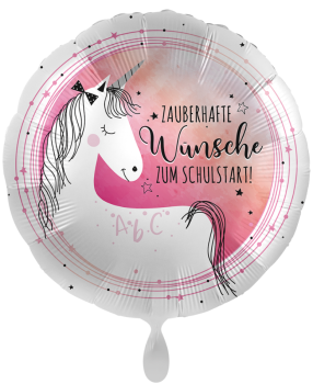Folienballon - Zauberhafte Wünsche, Einhorn - ø 43cm